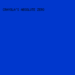 0037CD - Crayola's Absolute Zero color image preview