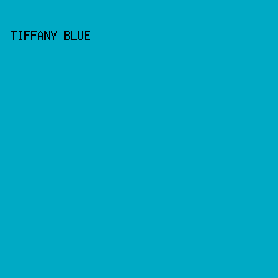 00AAC5 - Tiffany Blue color image preview