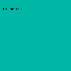 00B6A5 - Tiffany Blue color image preview