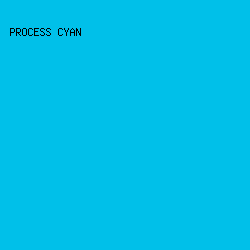 00C0E9 - Process Cyan color image preview