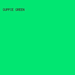 00E671 - Guppie Green color image preview
