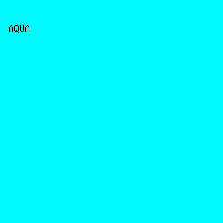 00F9FD - Aqua color image preview