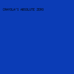 0B3CB6 - Crayola's Absolute Zero color image preview