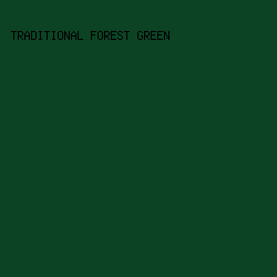 0B4324 - Traditional Forest Green color image preview