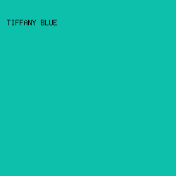 0CC0AB - Tiffany Blue color image preview
