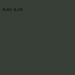 373F36 - Black Olive color image preview