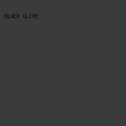3A3C3C - Black Olive color image preview