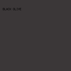 3B3738 - Black Olive color image preview