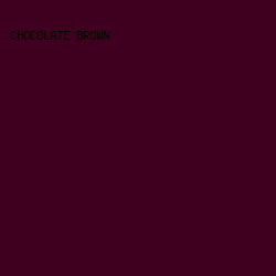 3F001F - Chocolate Brown color image preview