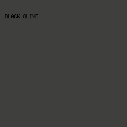 3F3F3D - Black Olive color image preview