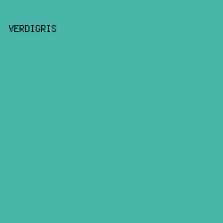 49B6A9 - Verdigris color image preview
