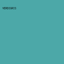 4CA8A8 - Verdigris color image preview