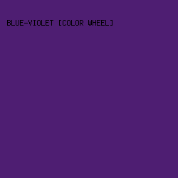 4E1E72 - Blue-Violet [Color Wheel] color image preview
