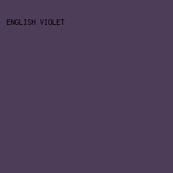 4E3D59 - English Violet color image preview