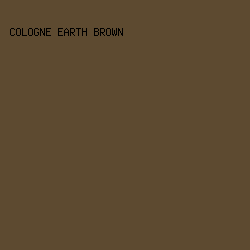 5D4A30 - Cologne Earth Brown color image preview