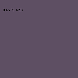 5E4F63 - Davy's Grey color image preview