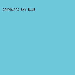 6CC8DA - Crayola's Sky Blue color image preview