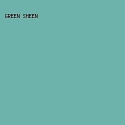 6DB3AC - Green Sheen color image preview
