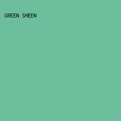 6DBE9C - Green Sheen color image preview