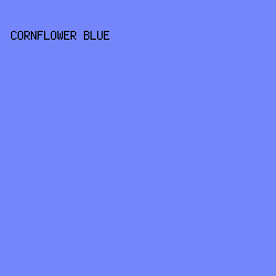 7486F9 - Cornflower Blue color image preview