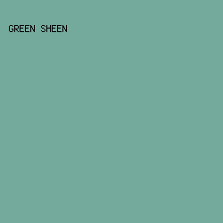 74AA9C - Green Sheen color image preview