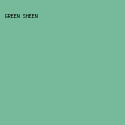 76BA99 - Green Sheen color image preview