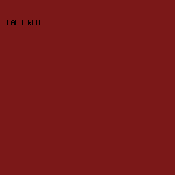 7B1818 - Falu Red color image preview