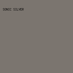 7B756F - Sonic Silver color image preview