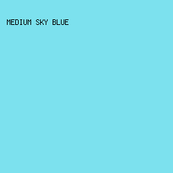 7CE1EE - Medium Sky Blue color image preview