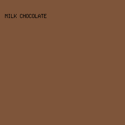 7E553A - Milk Chocolate color image preview