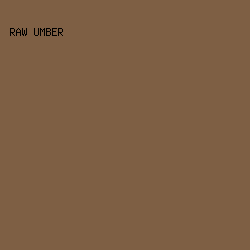 7E5F44 - Raw Umber color image preview