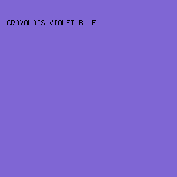 7F66D4 - Crayola's Violet-Blue color image preview