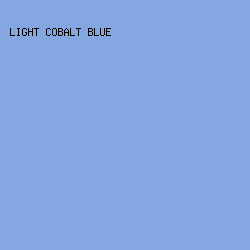 84A6E1 - Light Cobalt Blue color image preview