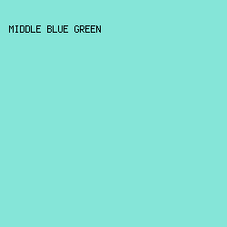 85E5D8 - Middle Blue Green color image preview