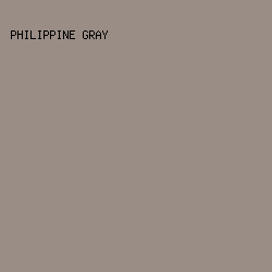 9A8D85 - Philippine Gray color image preview
