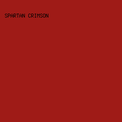 9F1B17 - Spartan Crimson color image preview