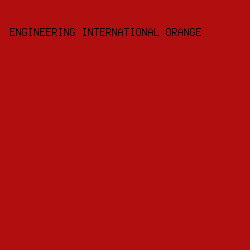 B10F0F - Engineering International Orange color image preview