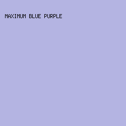 B4B4E2 - Maximum Blue Purple color image preview
