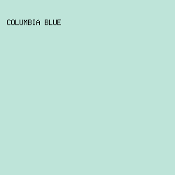 BEE4D9 - Columbia Blue color image preview