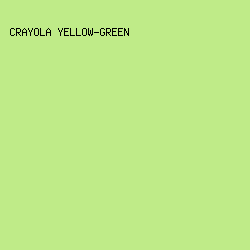 BFEB88 - Crayola Yellow-Green color image preview