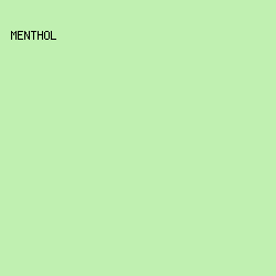 C0F0B1 - Menthol color image preview