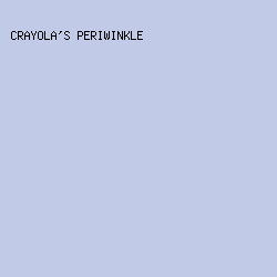 C1CBE8 - Crayola's Periwinkle color image preview