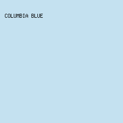 C4E1F0 - Columbia Blue color image preview