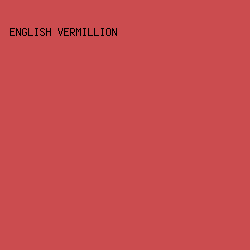 CB4C4F - English Vermillion color image preview