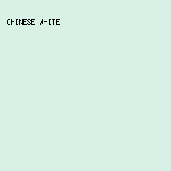 D8F0E5 - Chinese White color image preview