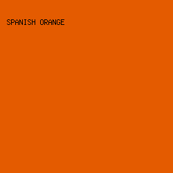 E45B00 - Spanish Orange color image preview