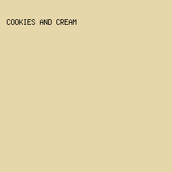 E6D7AA - Cookies And Cream color image preview