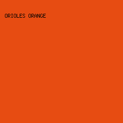E74C12 - Orioles Orange color image preview