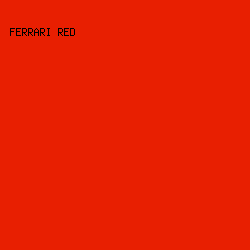 E81F01 - Ferrari Red color image preview
