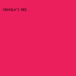 EB1F5B - Crayola's Red color image preview